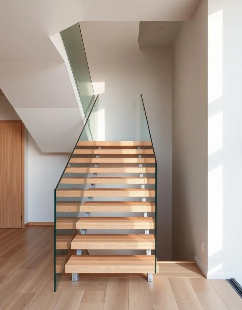 Modern floating staircase